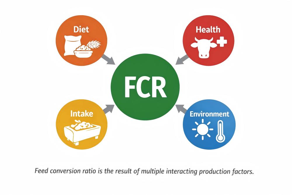 factors affecting feed conversion ratio in livestock production