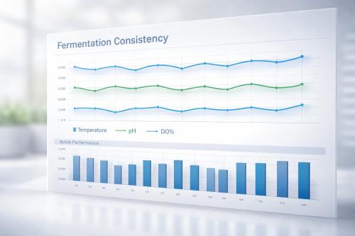 stable data curves representing fermentation consistency and batch stability