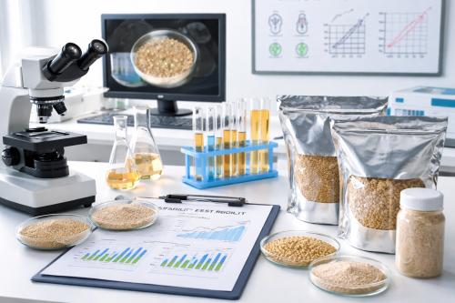 Shelf stability testing of yeast feed additives in laboratory