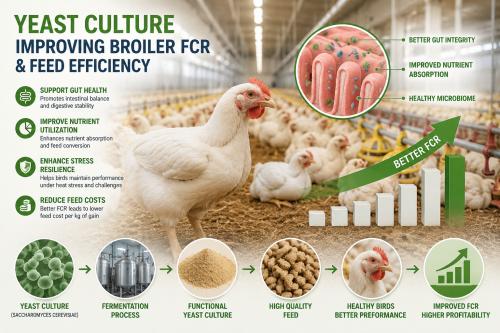 yeastculturebroilerfcrfeedefficiency AnimalYeast Yeast culture improving broiler feed conversion ratio and poultry feed efficiency