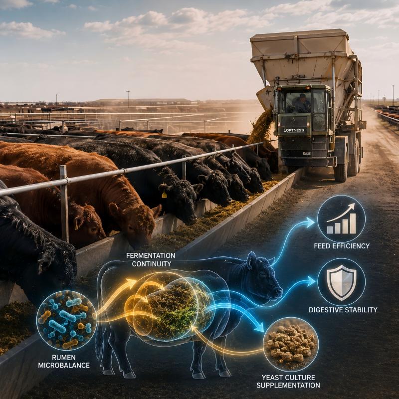 yeastcultureforbeefcattlefeedlotefficiency AnimalYeast Yeast culture enhancing feed efficiency in high energy beef finishing diets