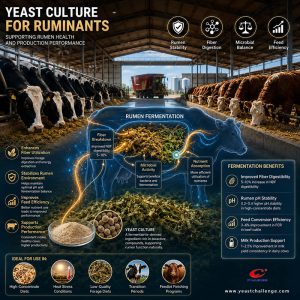 Yeast culture supporting rumen fermentation and feed efficiency in dairy and beef cattle