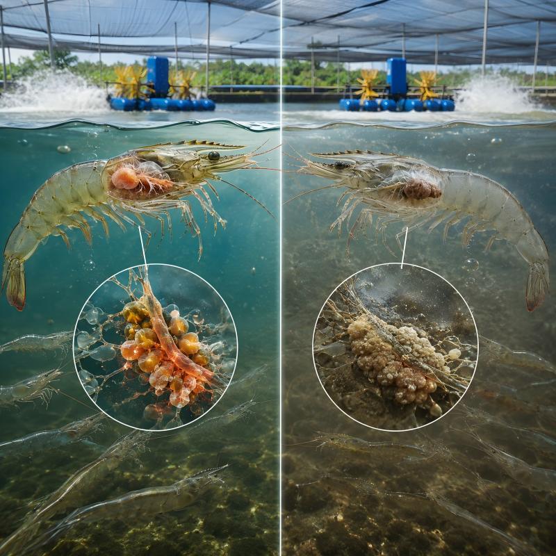 Shrimp hepatopancreas health supporting nutrition and feed efficiency