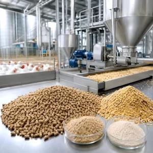 Poultry feed additives in modern feed manufacturing
