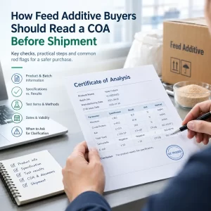 How feed additive buyers can read a COA before shipment